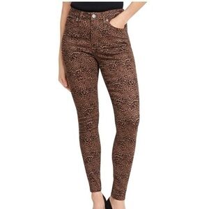 I.N.C. High Rise Animal Leopard Print Skinny Jeans Size 10/30 NWT Stretch
